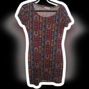 Colorful patterned dress XL